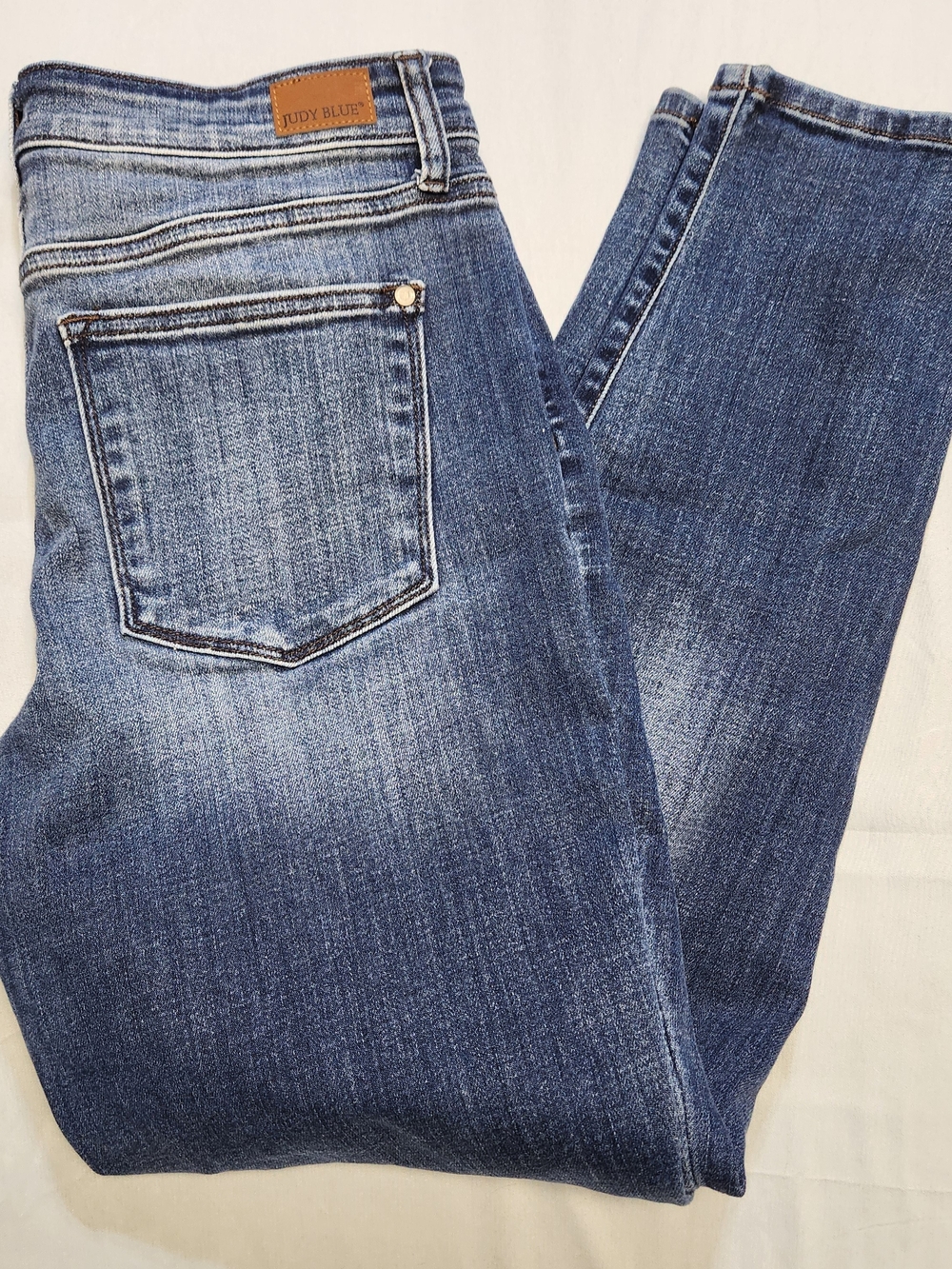 Judy Blue Slim Fit Jeans Womens 11/30 Dark Wash Excellent Button 30x29 JB82428DK